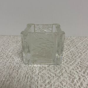 PartyLite Chrysanthemum Square Votive Candle Holder Retired Vintage P7746